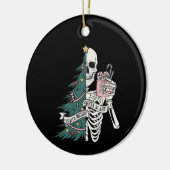 クリスマスソルタ怖いソルタメリースケルトンツリー セラミックオーナメント (左)