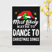 クリスマスソングに踊りたくなるかもしれない可能性大の不細工 カード (黄色い花)