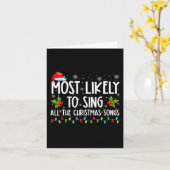 クリスマスソングの家族全員を歌う可能性が最も高い カード (黄色い花)