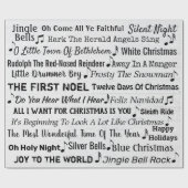 クリスマスソングの木製包装紙 ラッピングペーパー (フラット)