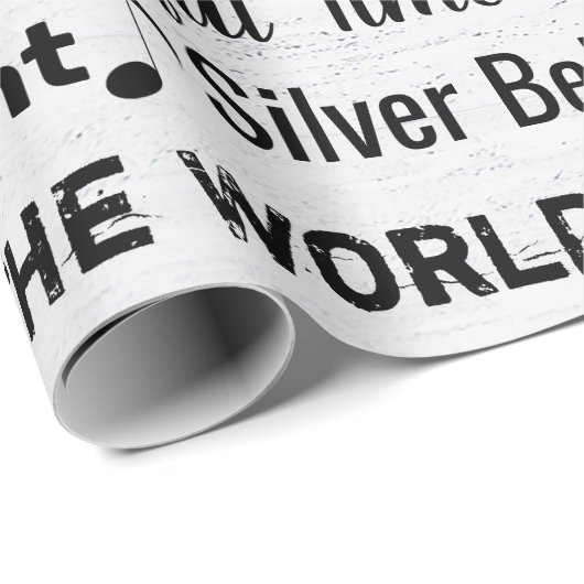 クリスマスソングの木製包装紙 ラッピングペーパー (ロールコーナー)