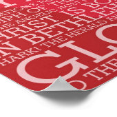 クリスマスソングの歌詞ヘラルドエンジェルス歌 ポスター (角)