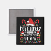 クリスマスソングを一年中聴いてそうな人 Xmas マグネット (正面/裏面)