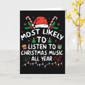 クリスマスソングを一年中聴いてそう カード (黄色い花)