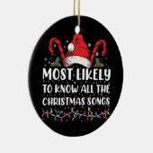クリスマスソングを全て知っている可能性が高い セラミックオーナメント (右)