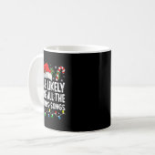 クリスマスソングを歌い尽くす可能性大 聖誕祭 コーヒーマグカップ (正面左)