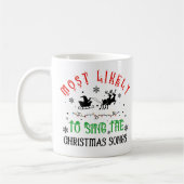 クリスマスソングを歌うのが一番好き コーヒーマグカップ (左)