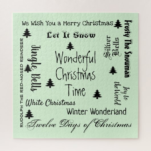 クリスマスソングズホリデー困難パズル ジグソーパズル (縦)