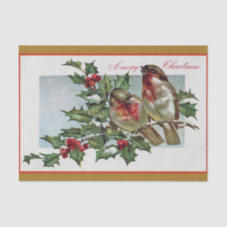 クリスマスソングバーズオンブランチオブホリー&ベリー 薄葉紙