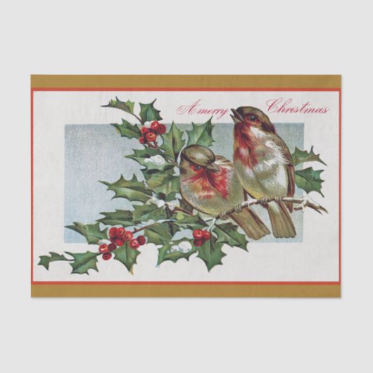 クリスマスソングバーズオンブランチオブホリー&ベリー 薄葉紙 (正面)