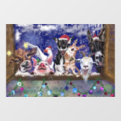 クリスマスソング動物パーティーメリークリスマスおもしろい ウィンドウサイン (シート)