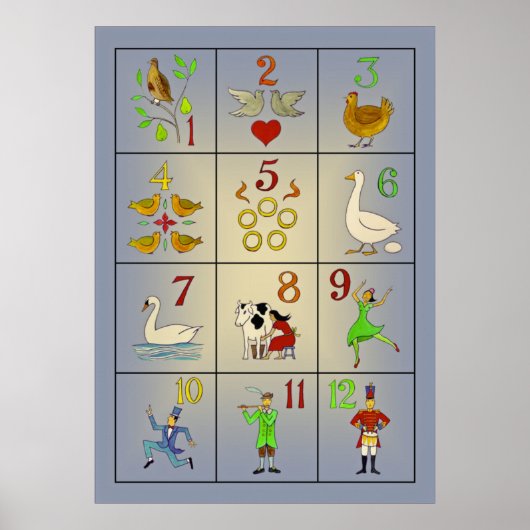 クリスマスソング日の12のポスター ポスター (正面)