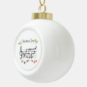 クリスマスソング鳥のミュージカルノート セラミックボールオーナメント (右)