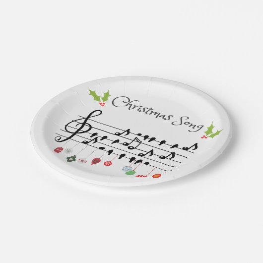 クリスマスソング ペーパープレート (アングル)