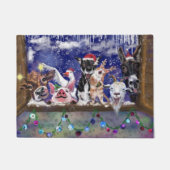 クリスマスソング – 動物のパーティー ドアマット (正面)