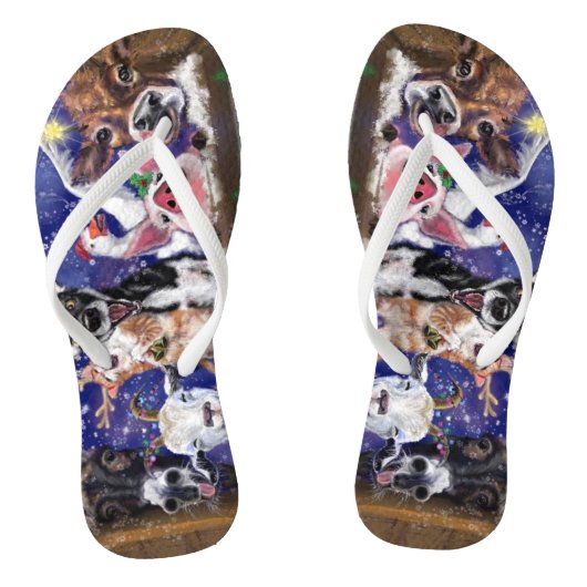 クリスマスソング – 動物のパーティー – ハッピー ビーチサンダル (ソール)