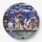 クリスマスソング – 動物のパーティー ペーパープレート (正面)