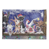 クリスマスソング-動物のパーティー 枕カバー (裏面)