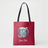 クリスマスゾウの漫画トート トートバッグ (正面)