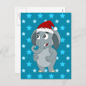 クリスマスゾウの漫画 シーズンポストカード (正面/裏面)