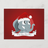 クリスマスゾウの漫画 シーズンポストカード (正面)