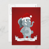 クリスマスゾウの漫画 シーズンポストカード (正面/裏面)