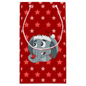 クリスマスゾウの漫画 スモールペーパーバッグ (裏面)