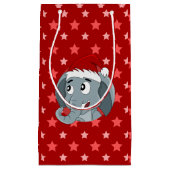 クリスマスゾウの漫画 スモールペーパーバッグ (正面)