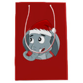 クリスマスゾウ漫画ミディアム抱き枕 ミディアムペーパーバッグ (正面)