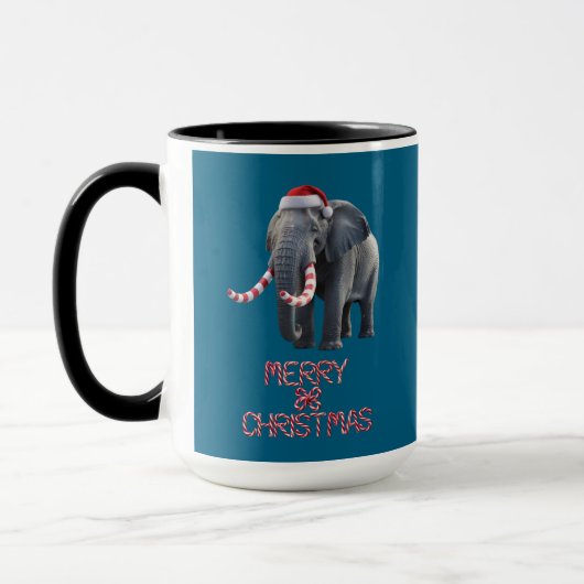 クリスマスゾウ マグカップ (左)