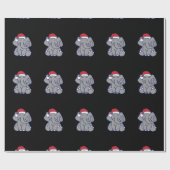 クリスマスゾウ ラッピングペーパー (フラット)