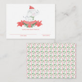 クリスマスゾウ |赤ちゃんシャワー推理ゲーム エンクロージャーカード (正面/裏面)