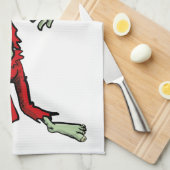 クリスマスゾンビサンタクロース キッチンタオル (四つ折り)