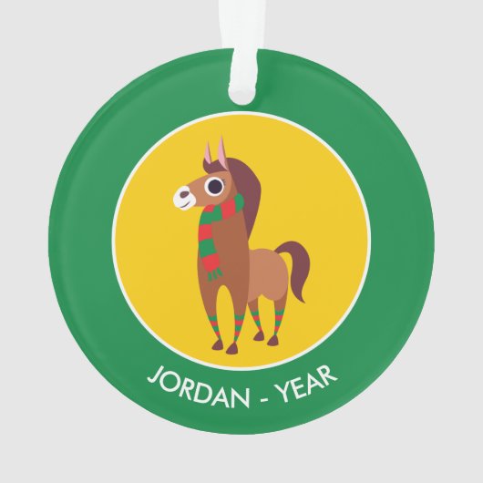 クリスマスゾーラ馬 オーナメント (裏面)