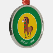 クリスマスゾーラ馬 メタルオーナメント (右)
