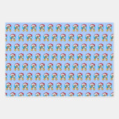 クリスマスタイガーカッブラッピング紙セット3枚 ラッピングペーパーシート (正面2)