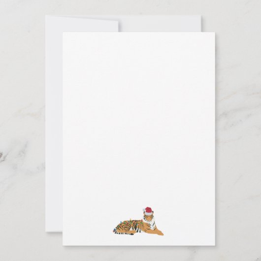 クリスマスタイガー企業のビジネスクリスマスパーティー 招待状 (裏面)