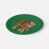 クリスマスタイガー紙プレート ペーパープレート (アングル)