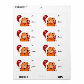 クリスマスタイガー ラベル (フルシート)