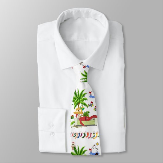 クリスマスタイサマービーチサンタ ネクタイ (タイ)