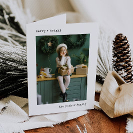 クリスマスタイプライター |写真付き白黒 シーズンカード