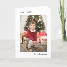 クリスマスタイプライター |写真付き白黒 シーズンカード