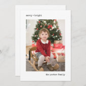 クリスマスタイプライター |写真付き白黒 シーズンカード (正面/裏面)