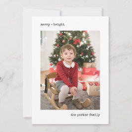 クリスマスタイプライター |写真付き白黒 シーズンカード