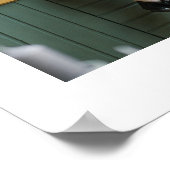 クリスマスタイプライター |写真付き白黒 ポスター (角)