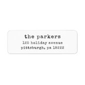 クリスマスタイプライター |白黒 ラベル (正面)