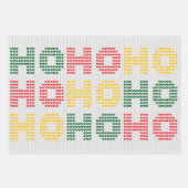 クリスマスタイポグラフィセーターテクスチャ ラッピングペーパーシート (正面2)