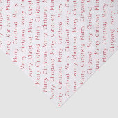 クリスマスタイポグラフィダークレッドオンホワイト 薄葉紙 (詳細)