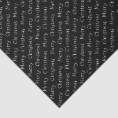 クリスマスタイポグラフィホワイトオンブラックティッシュペーパー 薄葉紙 (詳細)