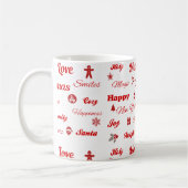 クリスマスタイポグラフィマグ コーヒーマグカップ (左)